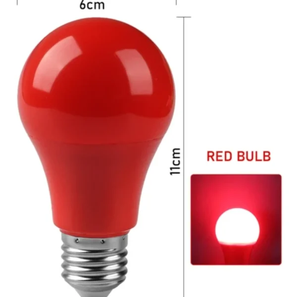 K2 KIRMIZI 5W RENKLİ LED AMPUL E-27 420 LÜMEN