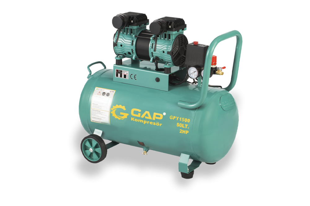 GPY 1500 - 50 Lt Yüksek Emişli Yağsız Teknoloji Hava Kompresörü - Görsel 2